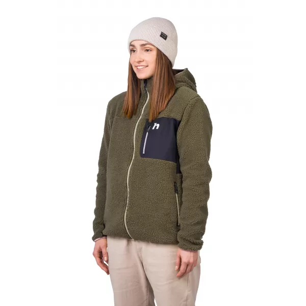  Ženski sweatshirt HANNAH KOALA HOODY BRŠLJAN ZELENA/ANTRACIT 