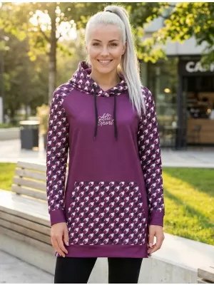 Ženski funkcionalni produljeni sweatshirt premium ALTISPORT VOJ/ALW048MI03 LJUBIČASTA