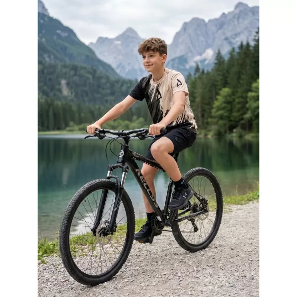  Dječja premium funkcionalna majica ALTISPORT VOJ/ALK006TR01 CRNA/SMEĐA 