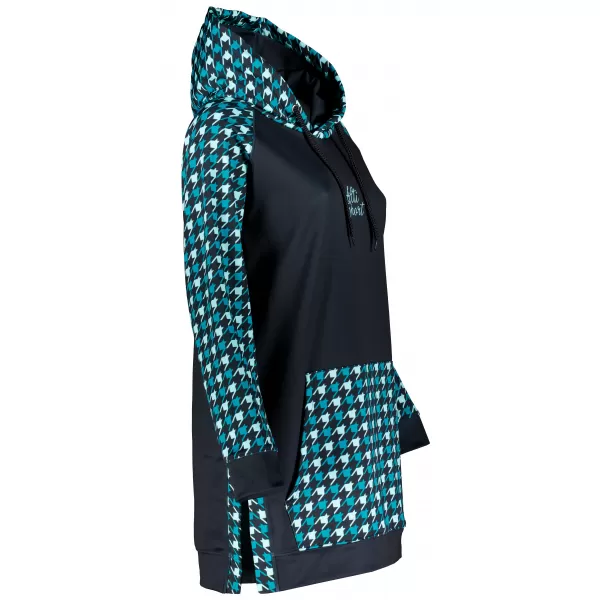  Ženski funkcionalni produljeni sweatshirt premium ALTISPORT VOJ/ALW048MI03 CRNA I PLAVA 