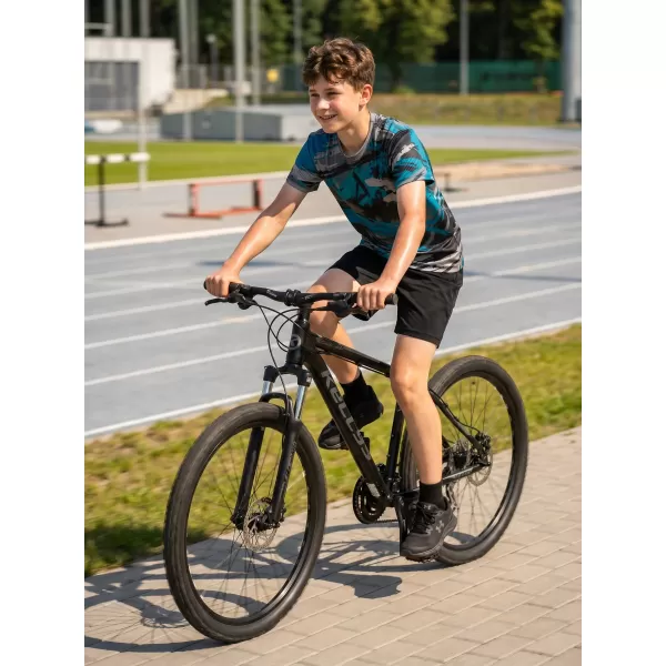  Dječja premium funkcionalna majica ALTISPORT VOJ/ALK014TR01 CRNI/KEROZIN 
