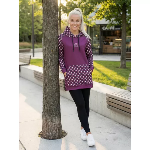  Ženski funkcionalni produljeni sweatshirt premium ALTISPORT VOJ/ALW048MI03 LJUBIČASTA 