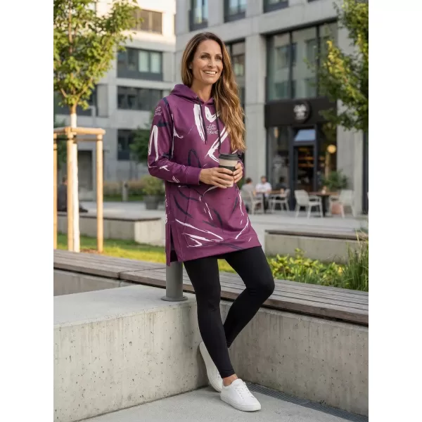  Ženski funkcionalni produljeni sweatshirt premium ALTISPORT VOJ/ALW049MI03 LJUBIČASTA 