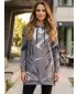 Ženski funkcionalni produljeni sweatshirt premium ALTISPORT VOJ/ALW049MI03 SIVA