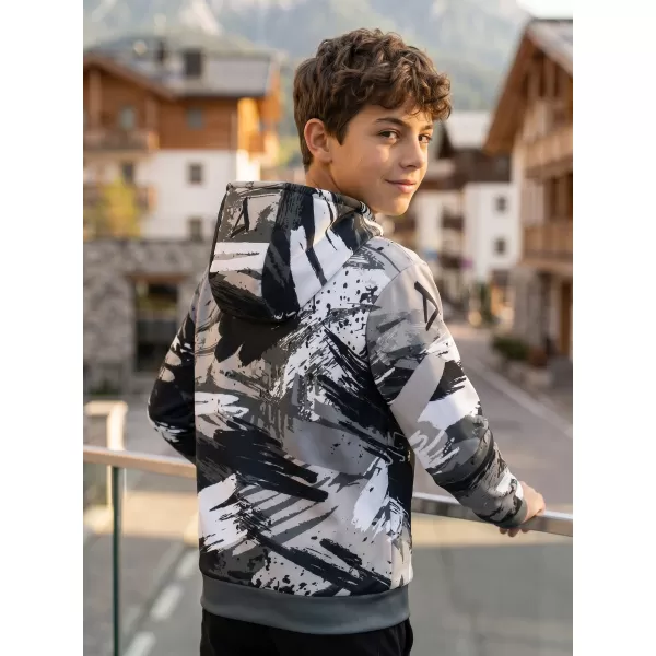 Dječja vrhunska funkcionalna majica ALTISPORT VOJ/ALK014MI01 CRNA/SIVA 