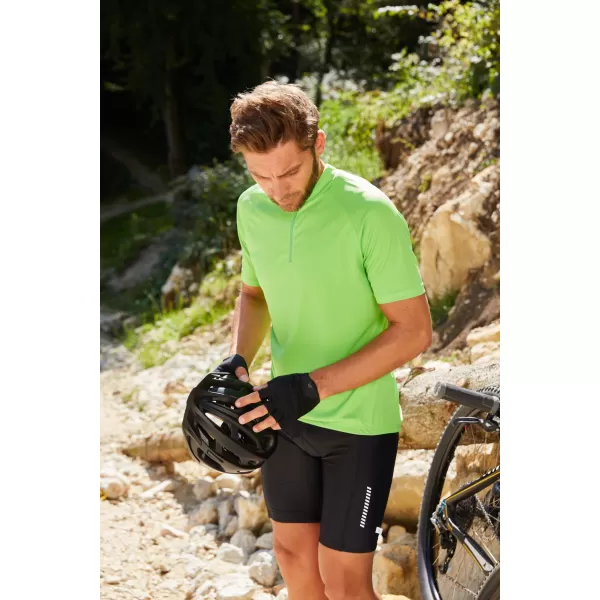  Muški biciklistički dres ALTISPORT NoPrint NP/ALM215NJ ZELENA LIMETA 