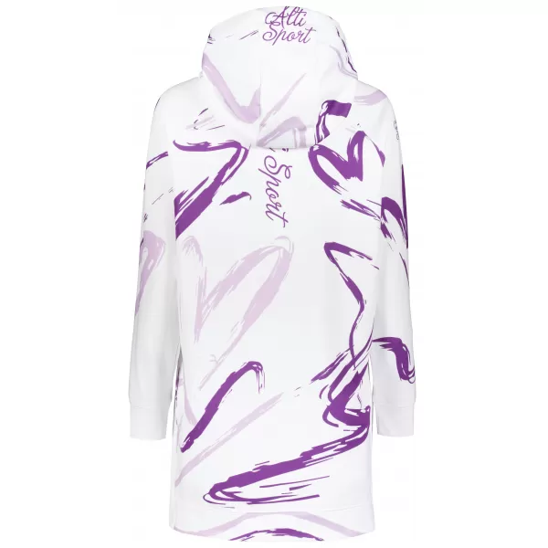  Ženski funkcionalni produljeni sweatshirt premium ALTISPORT VOJ/ALW049MI03 BIJELO/LJUBIČASTO 