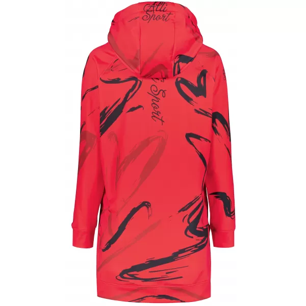  Ženski funkcionalni produljeni sweatshirt premium ALTISPORT VOJ/ALW049MI03 CRVENA I CRNA 