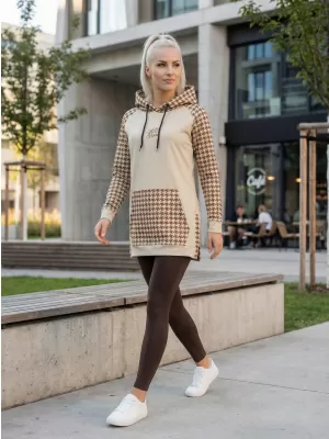 Ženski funkcionalni produljeni sweatshirt premium ALTISPORT VOJ/ALW048MI03 SMEĐA