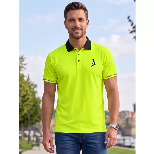  Muška funkcionalna majica kratkih rukava s vrhunskom kragnom ALTISPORT VOJ/ALM000TR05 NEON ŽUTA 