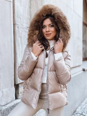 Ženska jakna DSTREET SPARKLE TY3948 KARAMELA