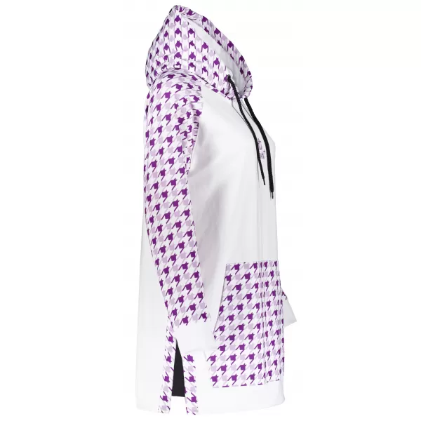  Ženski funkcionalni produljeni sweatshirt premium ALTISPORT VOJ/ALW048MI03 BIJELO/LJUBIČASTO 