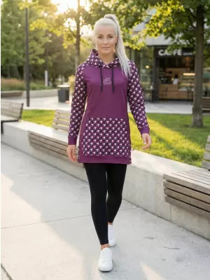 Ženski funkcionalni produljeni sweatshirt premium ALTISPORT VOJ/ALW048MI03 LJUBIČASTA