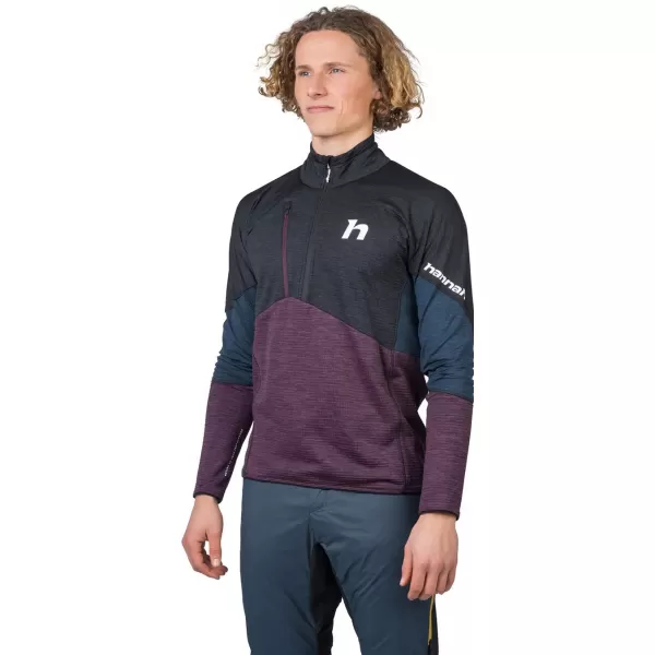  Muški sweatshirt HANNAH NIRO HZ ANTRACIT/SUHA ŠLJIVA LJUBIČASTA MEL 