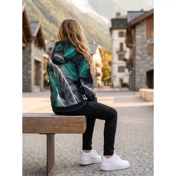  Dječja vrhunska funkcionalna majica ALTISPORT VOJ/ALK001MI01 CRNO/TIRKIZNO 