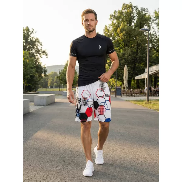  Muške premium funkcionalne kratke hlače bez džepova ALTISPORT VOJ/ALM036KRA02 HEKSA BIJELA 