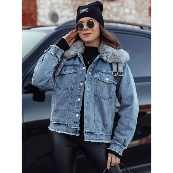  Ženska jakna DSTREET FURDENIM TY4755 SVIJETLOPLAV 