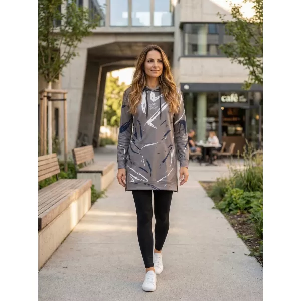  Ženski funkcionalni produljeni sweatshirt premium ALTISPORT VOJ/ALW049MI03 SIVA 