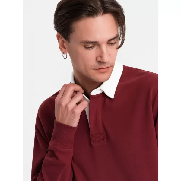  Muška dukserica OMBRE OM-SSNZ-0132 KESTEN 