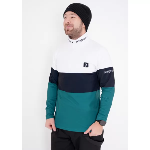  Muška premium funkcionalna termo majica ALTISPORT VOJ/ALM051TER03 BIJELO ZELENA 