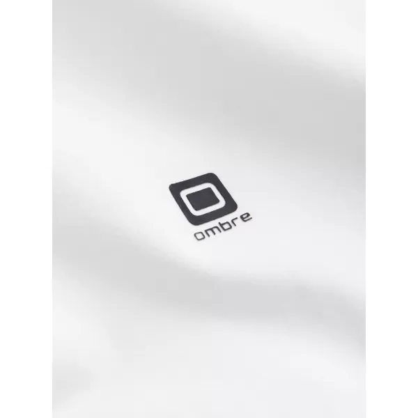  Muški majica s dugim rukavom OMBRE OM-LSCL-0102 BIJELA 