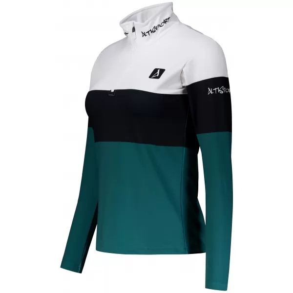  Ženska premium funkcionalna termo majica ALTISPORT VOJ/ALW051TER03 BIJELO ZELENA 