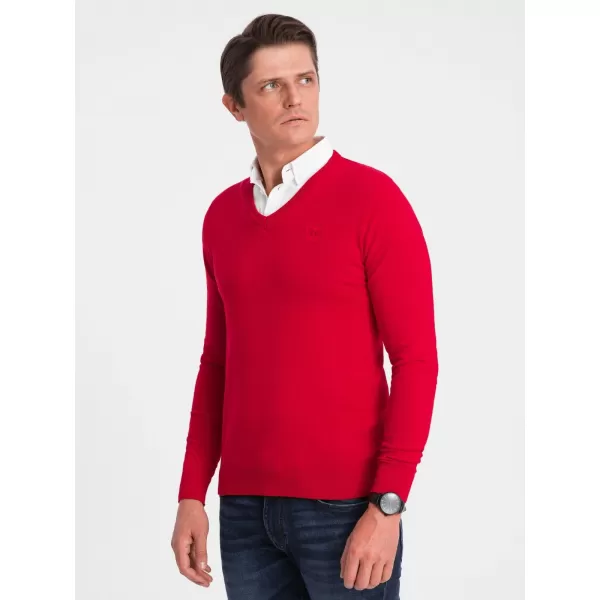  Muški džemper OMBRE OM-SWSW-0102 CRVENI 
