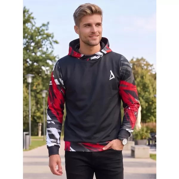  Muška premium funkcionalna majica ALTISPORT VOJ/ALM039MI01 CRNO I CRVENO 