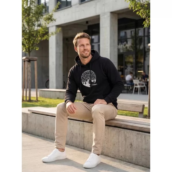  Muški sweatshirt ALTISPORT ALM172JN796 CRNO-BIJELO 