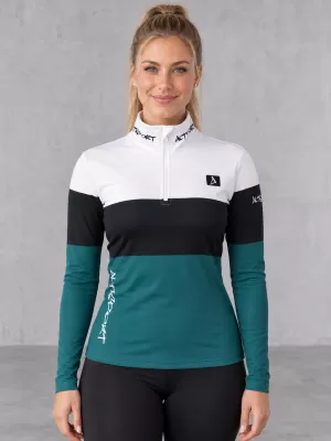 Ženska premium funkcionalna termo majica ALTISPORT VOJ/ALW051TER03 BIJELO ZELENA