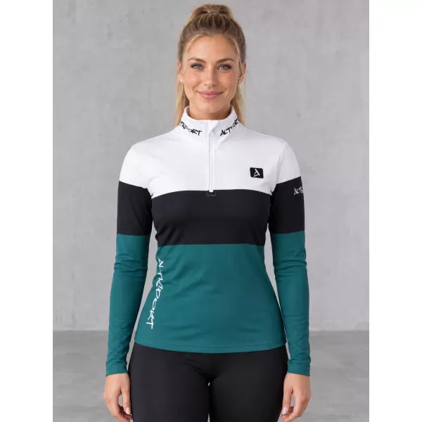  Ženska premium funkcionalna termo majica ALTISPORT VOJ/ALW051TER03 BIJELO ZELENA 