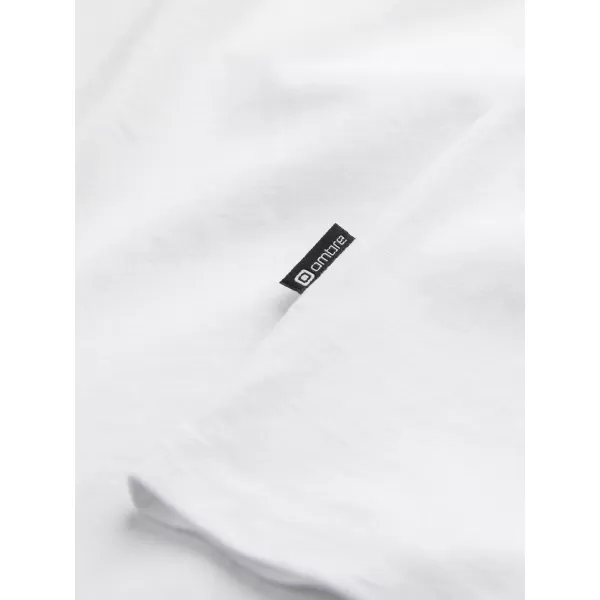  Muški majica s dugim rukavima OMBRE OM-LSBL-0106 BIJELA 