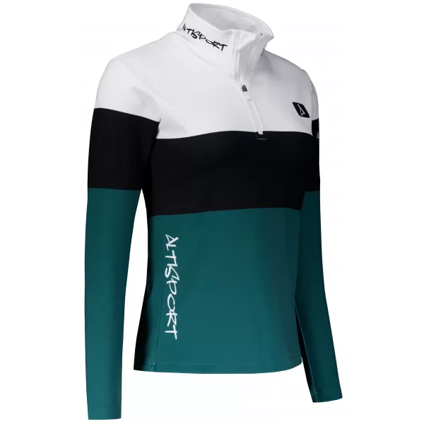  Ženska premium funkcionalna termo majica ALTISPORT VOJ/ALW051TER03 BIJELO ZELENA 