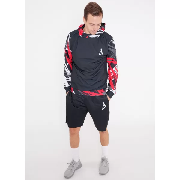  Muška premium funkcionalna majica ALTISPORT VOJ/ALM039MI01 CRNO I CRVENO 