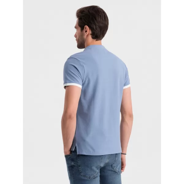  Muška majica s ovratnikom OMBRE OM-TSCT-0156 PLAVI 