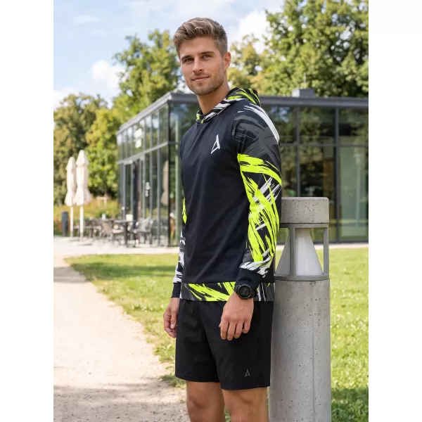 Muška premium funkcionalna majica ALTISPORT VOJ/ALM039MI01 CRNA I ŽUTA 