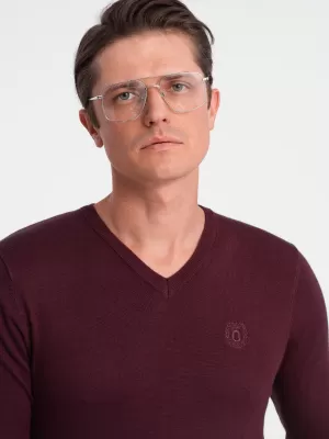 Muški džemper OMBRE OM-SWBS-0107 KESTEN