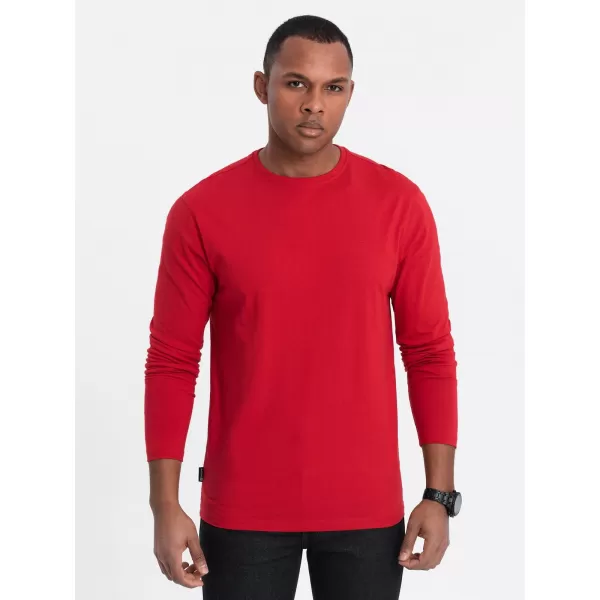  Muški majica s dugim rukavom OMBRE OM-LSBL-0106 CRVENI 