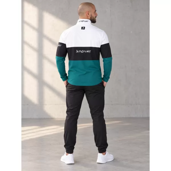  Muška premium funkcionalna termo majica ALTISPORT VOJ/ALM051TER03 BIJELO ZELENA 
