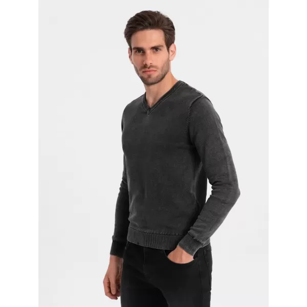  Muški džemper OMBRE OM-SWOS-0108 CRNI 