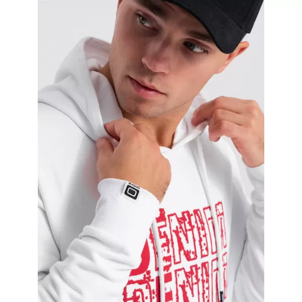  Muška dukserica OMBRE OM-SSPS-0158 BIJELA 