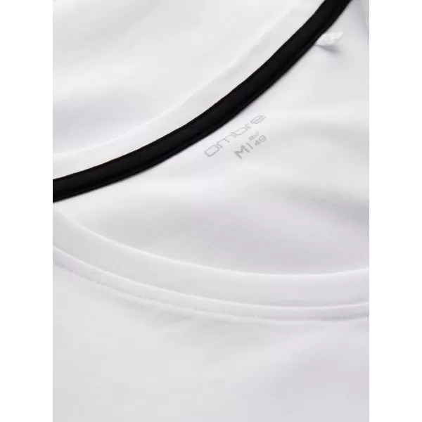  Muški majica s dugim rukavom OMBRE OM-LSCL-0110 BIJELA 