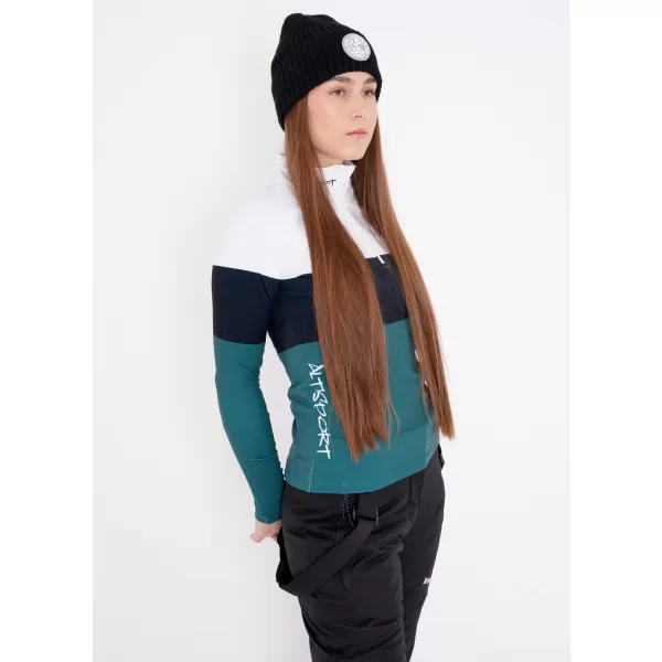  Ženska premium funkcionalna termo majica ALTISPORT VOJ/ALW051TER03 BIJELO ZELENA 