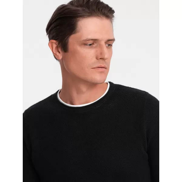  Muški džemper OMBRE OM-SWSW-0103 CRNI 