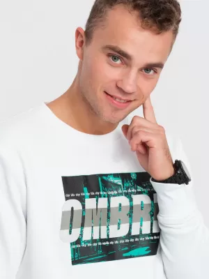 Muška dukserica OMBRE OM-SSPS-0156 BIJELA