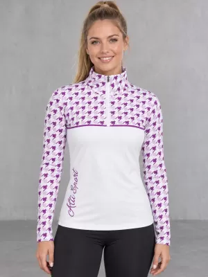 Ženska premium funkcionalna termo majica ALTISPORT VOJ/ALW048TER03 BIJELO/LJUBIČASTO