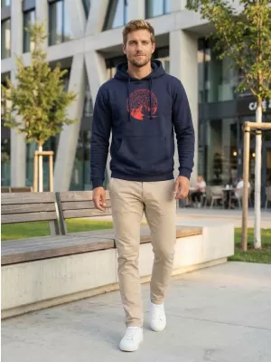 Muški sweatshirt ALTISPORT ALM172JN796 TAMNOPLAVA