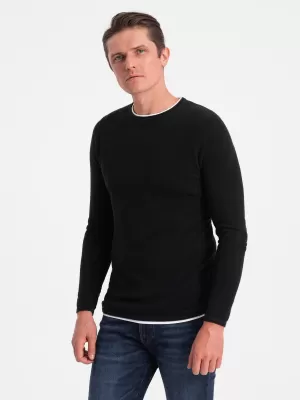 Muški džemper OMBRE OM-SWSW-0103 CRNI
