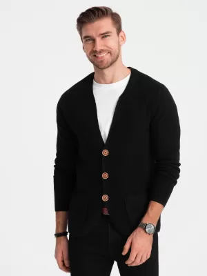 Muški džemper OMBRE OM-SWCD-0109 CRNI
