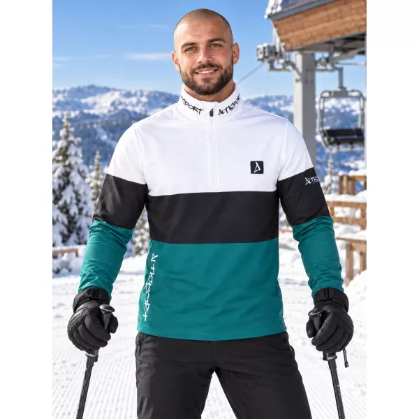  Muška premium funkcionalna termo majica ALTISPORT VOJ/ALM051TER03 BIJELO ZELENA 
